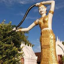 The Water goddess in Wat Ho Xieng