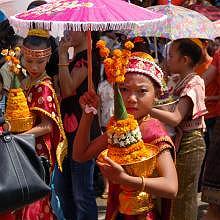 Young Lao during the Pimay parade in April in Luang Prabang