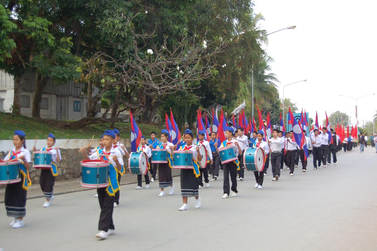 Défilé à Luang Prabang pour la journée des éléphants