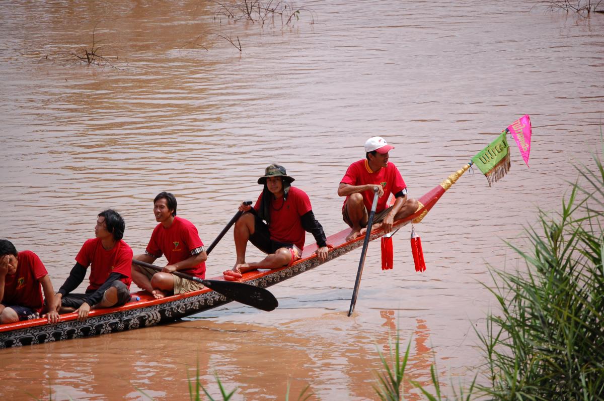 Course de pirogues sur la Nam Khan - Luang Prabang