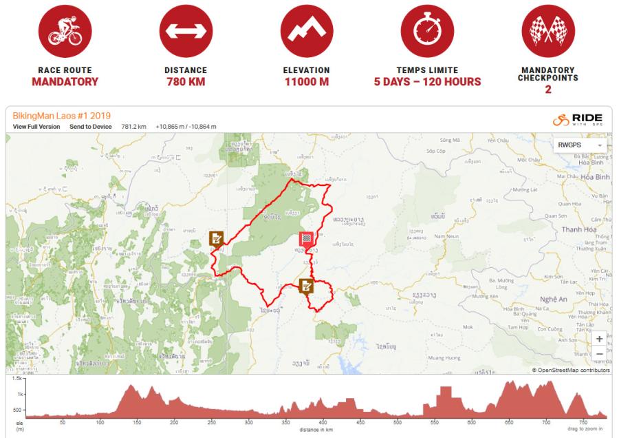 Biking Man in Laos - 1st Edition - 2019 - Map detail Biking Man in Laos - 1st Edition - 2019 - Map detail