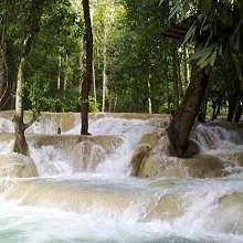 The Tad Sae Waterfall, in September