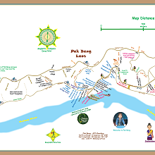 MAP : Pakbeng centre-town