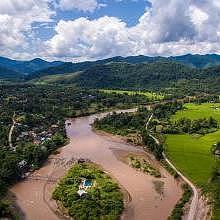 Bird-view of Muang La Resort, Northern-Laos