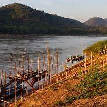 Afternoon time in Luang Prabang, on the bank of the Mekong River