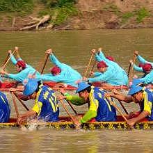 The boat races in Luang Prabang during 6 weeks