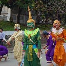 Parade of traditional costumes in Luang Prabang