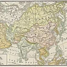Asia, map in 1892