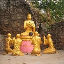 Representation of Lord Buddha at the Phousi Mountain
