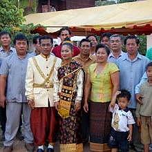 Marriage ceremony in Luang Prabang, in traditional costumes