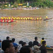 The boat races in Luang Prabang in the Nam Khan River