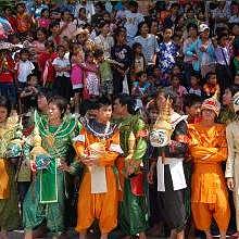 The crew during Pimay lao, in Luang Prabang